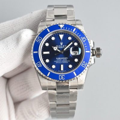 Rolex Submariner 316L Steel 8215 Movement 40MM Silver Strap Blue Dial Watch